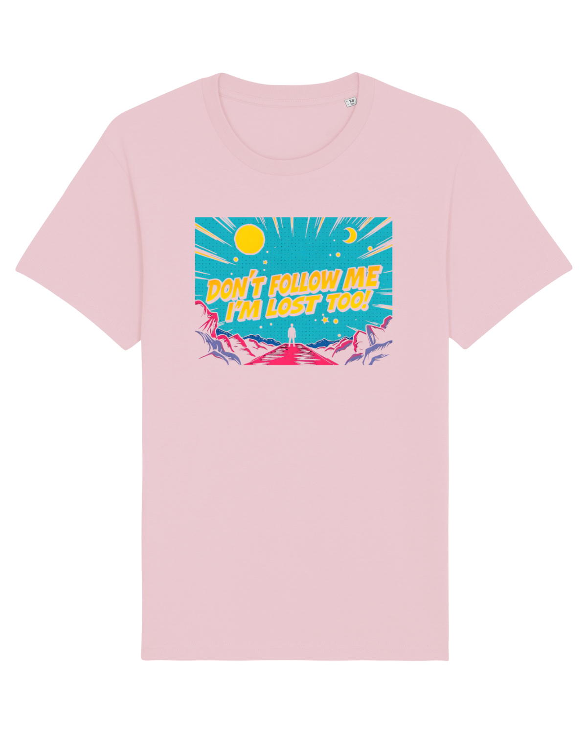 Tricou mânecă scurtă Unisex Rocker Cotton Pink
