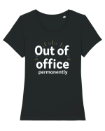 OUT OF OFFICE Permanently  Tricou mânecă scurtă guler larg fitted Damă Expresser