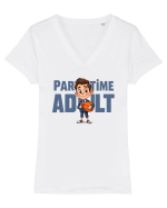 PART  - TIME ADULT  3 Tricou mânecă scurtă guler V Damă Evoker