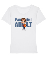 PART  - TIME ADULT  3 Tricou mânecă scurtă guler larg fitted Damă Expresser