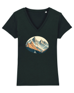MUNTE - CALATORII 1 Tricou mânecă scurtă guler V Damă Evoker