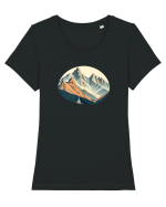 MUNTE - CALATORII 1 Tricou mânecă scurtă guler larg fitted Damă Expresser