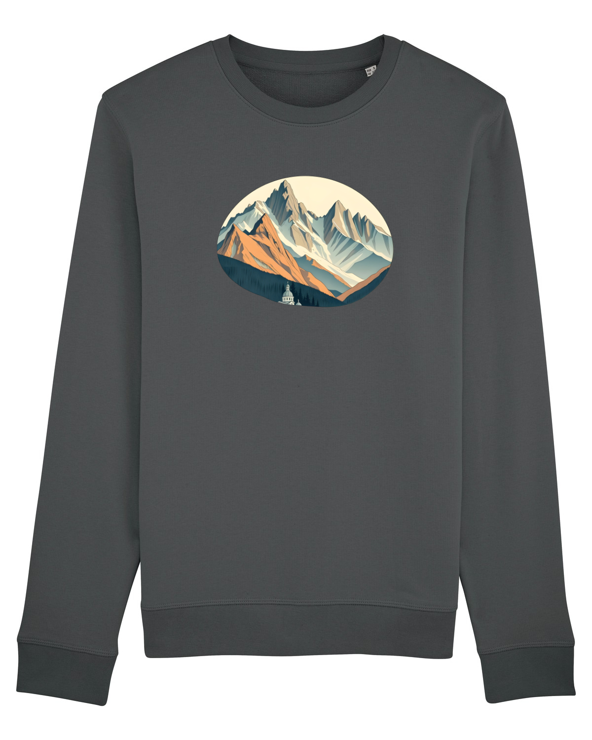 Bluză mânecă lungă Unisex Rise Anthracite