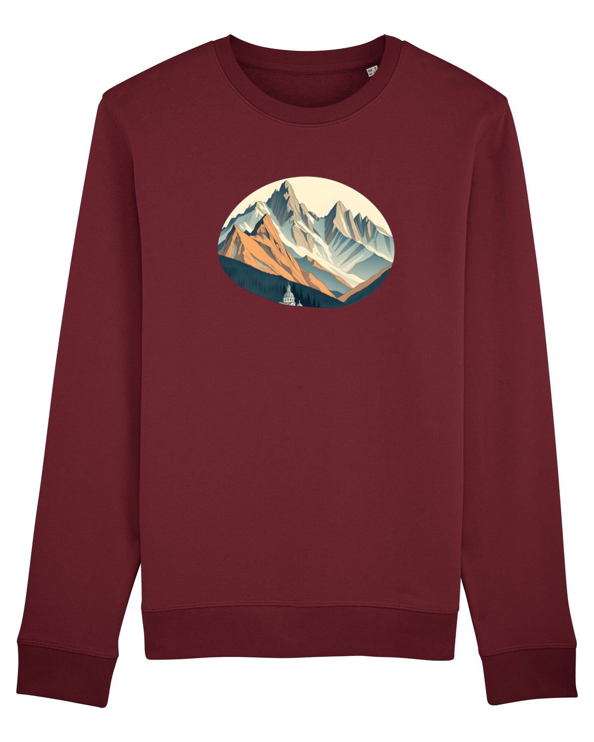 Bluză mânecă lungă Unisex Rise Burgundy