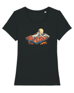 MUNTE - CALATORII 2  Tricou mânecă scurtă guler larg fitted Damă Expresser
