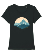 MUNTE - CALATORII 3  Tricou mânecă scurtă guler larg fitted Damă Expresser