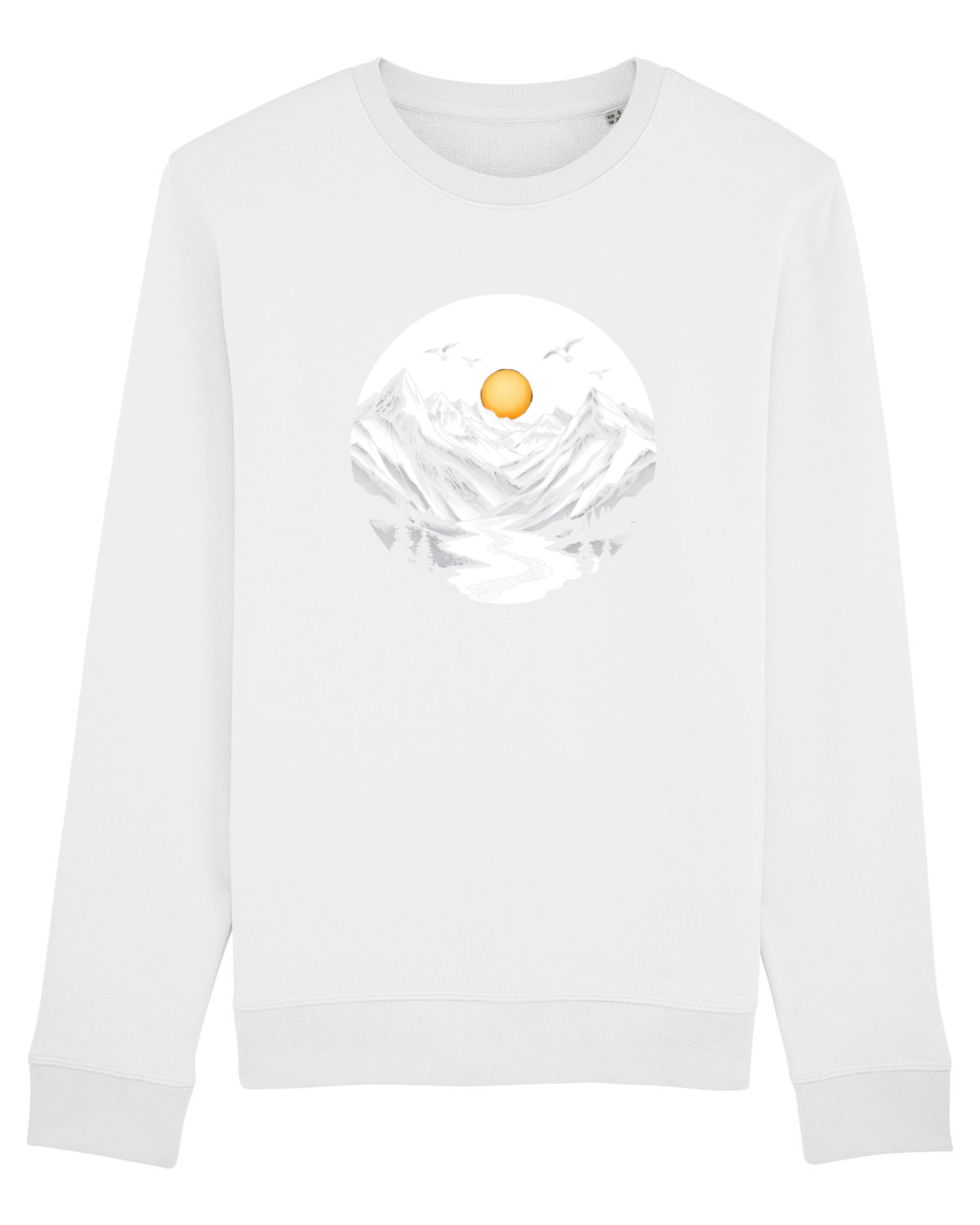 Bluză mânecă lungă Unisex Rise White