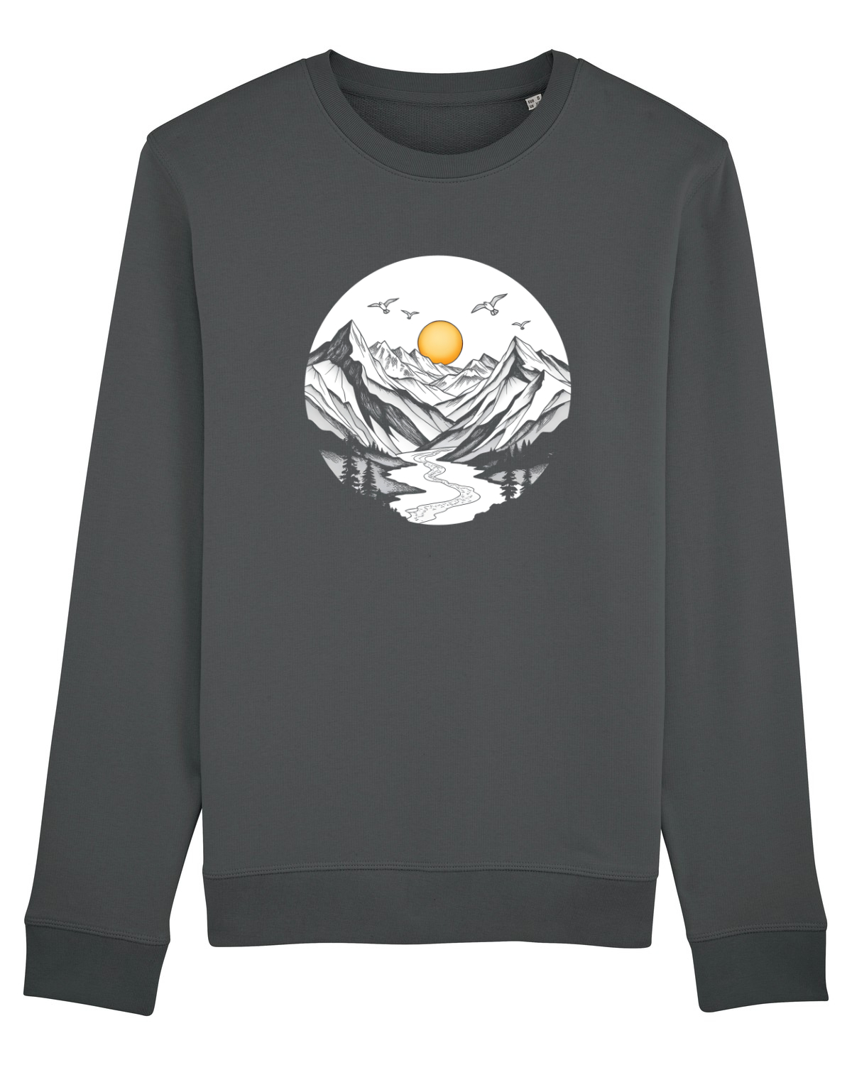 Bluză mânecă lungă Unisex Rise Anthracite
