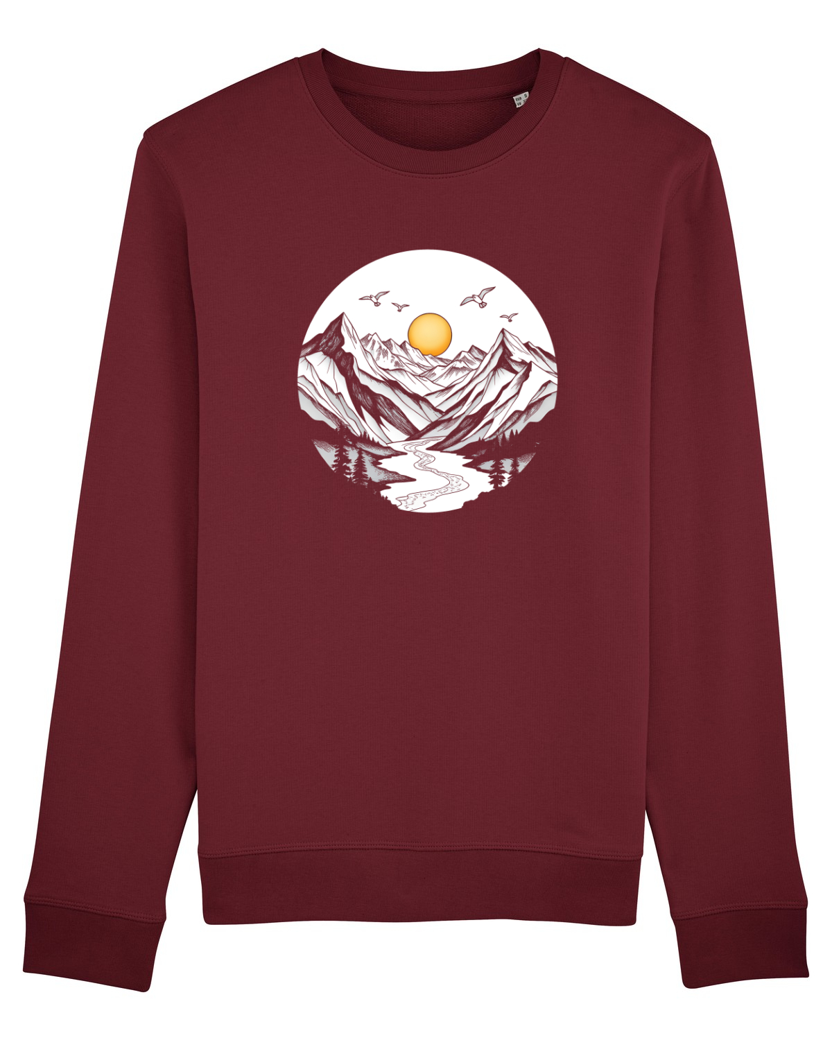 Bluză mânecă lungă Unisex Rise Burgundy