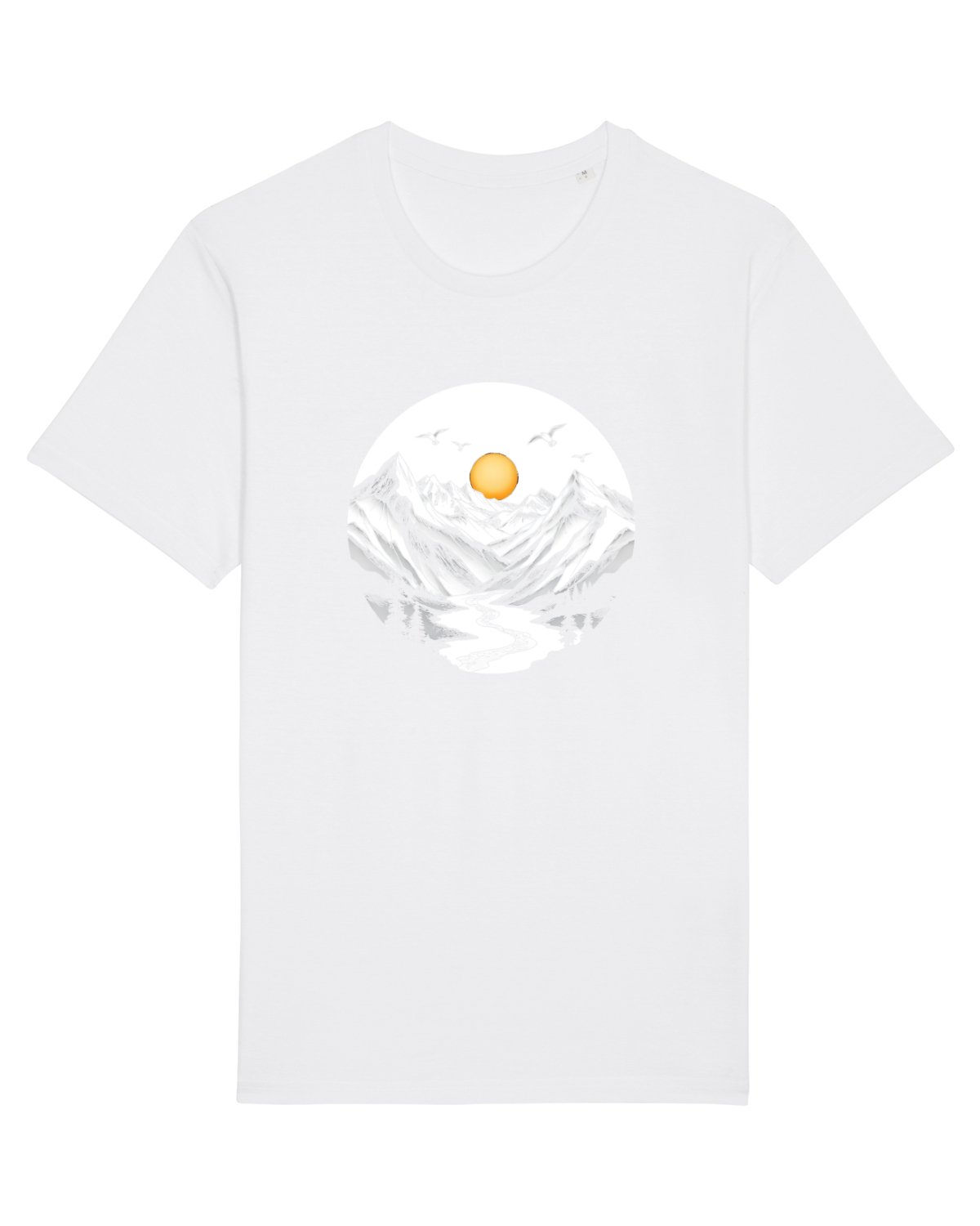 Tricou mânecă scurtă Unisex Rocker White