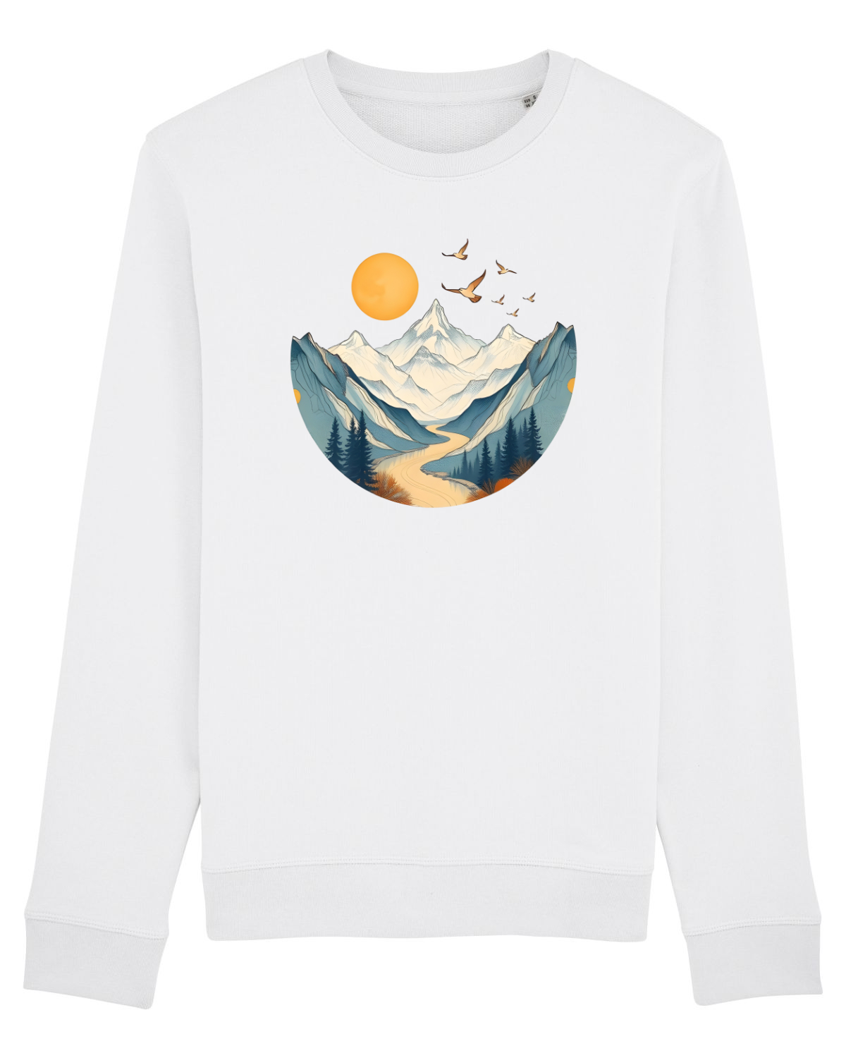 Bluză mânecă lungă Unisex Rise White