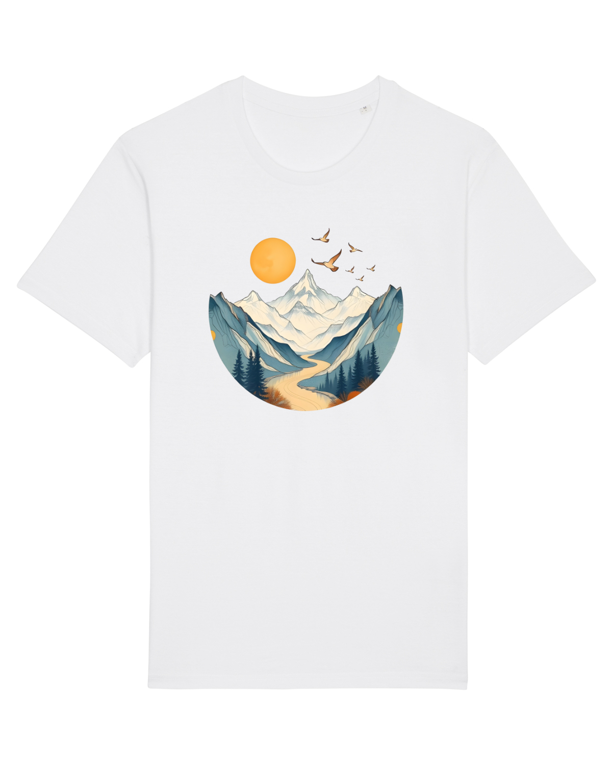 Tricou mânecă scurtă Unisex Rocker White