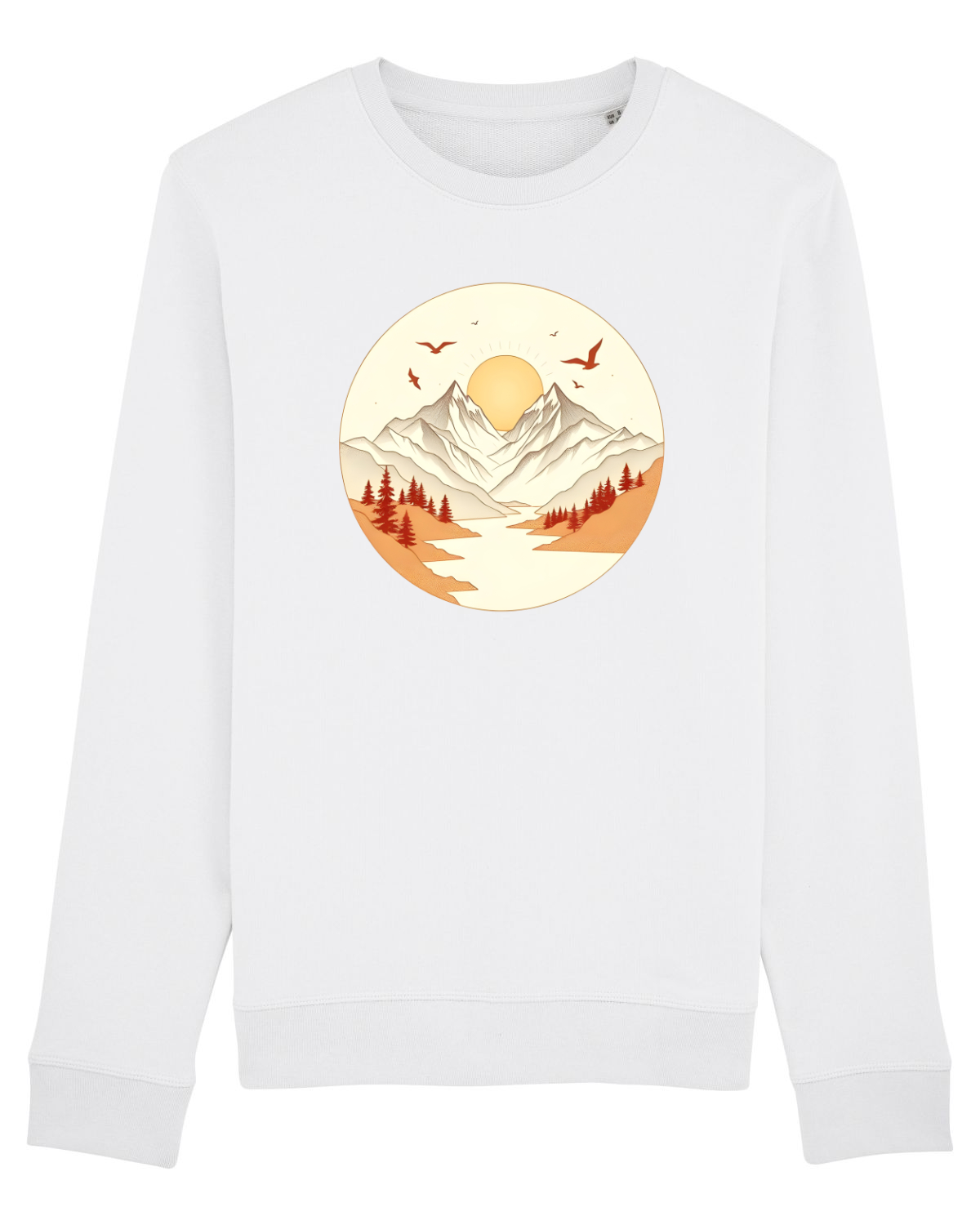 Bluză mânecă lungă Unisex Rise White