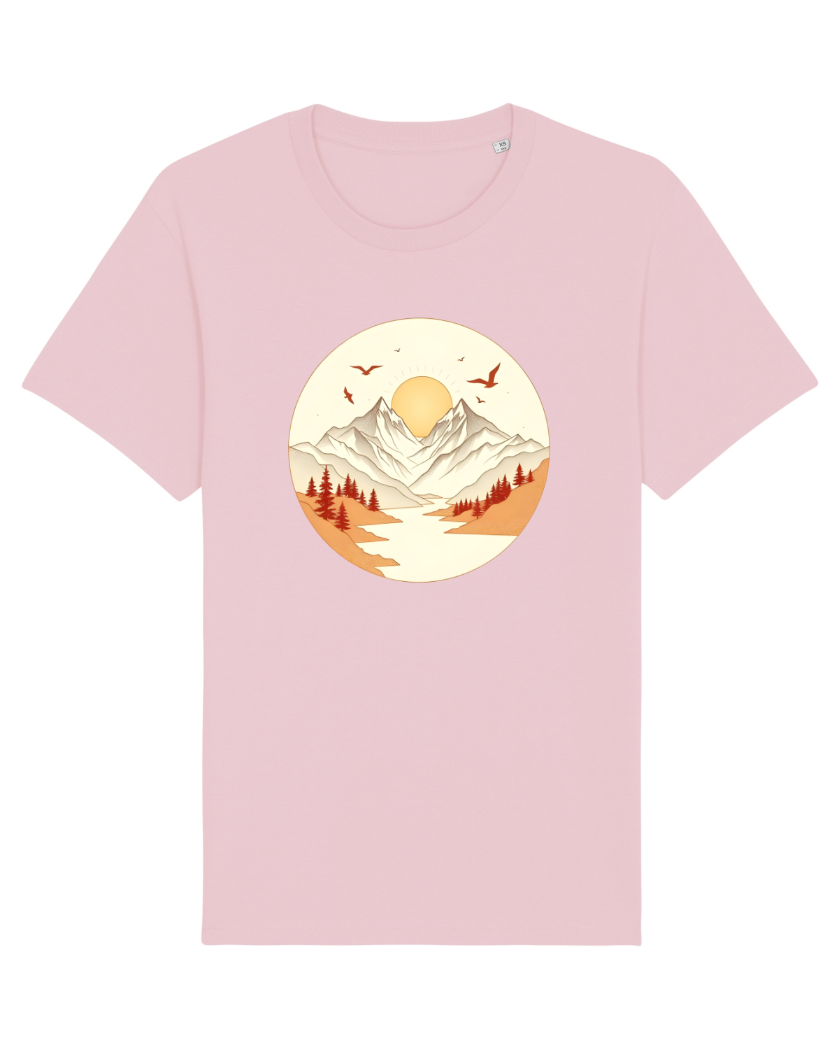 Tricou mânecă scurtă Unisex Rocker Cotton Pink
