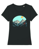 MUNTE - CALATORII 8 Tricou mânecă scurtă guler larg fitted Damă Expresser