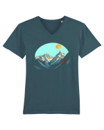 MUNTE - CALATORII 8 Tricou mânecă scurtă guler V Bărbat Presenter
