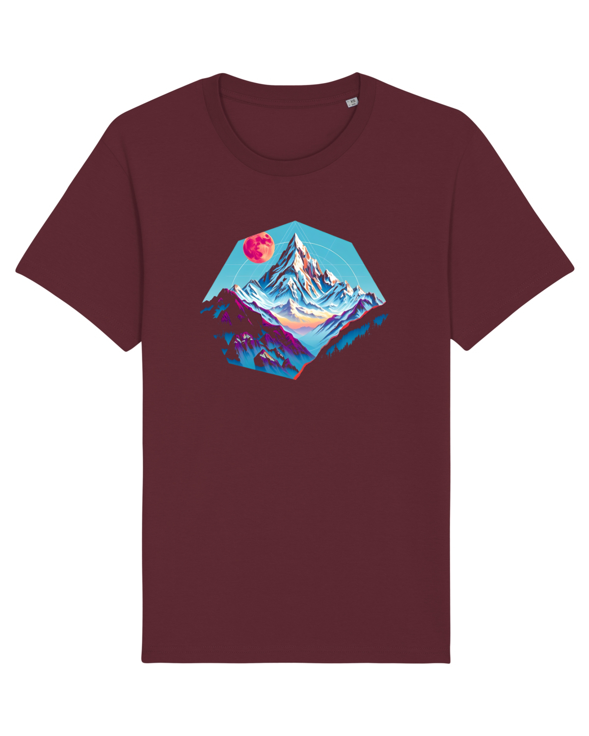 Tricou mânecă scurtă Unisex Rocker Burgundy