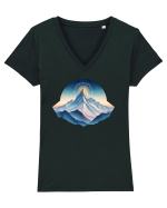 MUNTE - CALATORII 10 Tricou mânecă scurtă guler V Damă Evoker