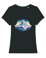 MUNTE - CALATORII 10 Tricou mânecă scurtă guler larg fitted Damă Expresser