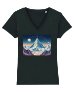 MUNTE - BAZA EXTRATERESTRA - SF - OZN Tricou mânecă scurtă guler V Damă Evoker