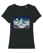 MUNTE - BAZA EXTRATERESTRA - SF - OZN Tricou mânecă scurtă guler larg fitted Damă Expresser