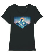 MUNTE - SF  Tricou mânecă scurtă guler larg fitted Damă Expresser