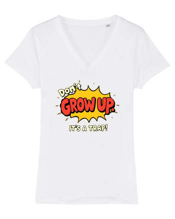 DON`T GROW UP, IT`S A TRAP  - text comics White