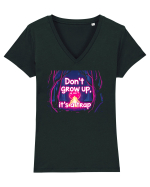 DON`T GROW UP, IT`S A TRAP  - magic fire Tricou mânecă scurtă guler V Damă Evoker