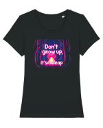 DON`T GROW UP, IT`S A TRAP  - magic fire Tricou mânecă scurtă guler larg fitted Damă Expresser