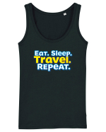 EAT SLEEP TRAVEL REPEAT - Mananca. Dormi. CALATORESTE. Repeta Maiou Damă Dreamer