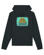 EAT SLEEP TRAVEL REPEAT - Mananca. Dormi. CALATORESTE. Repeta 2 Hanorac Unisex Drummer