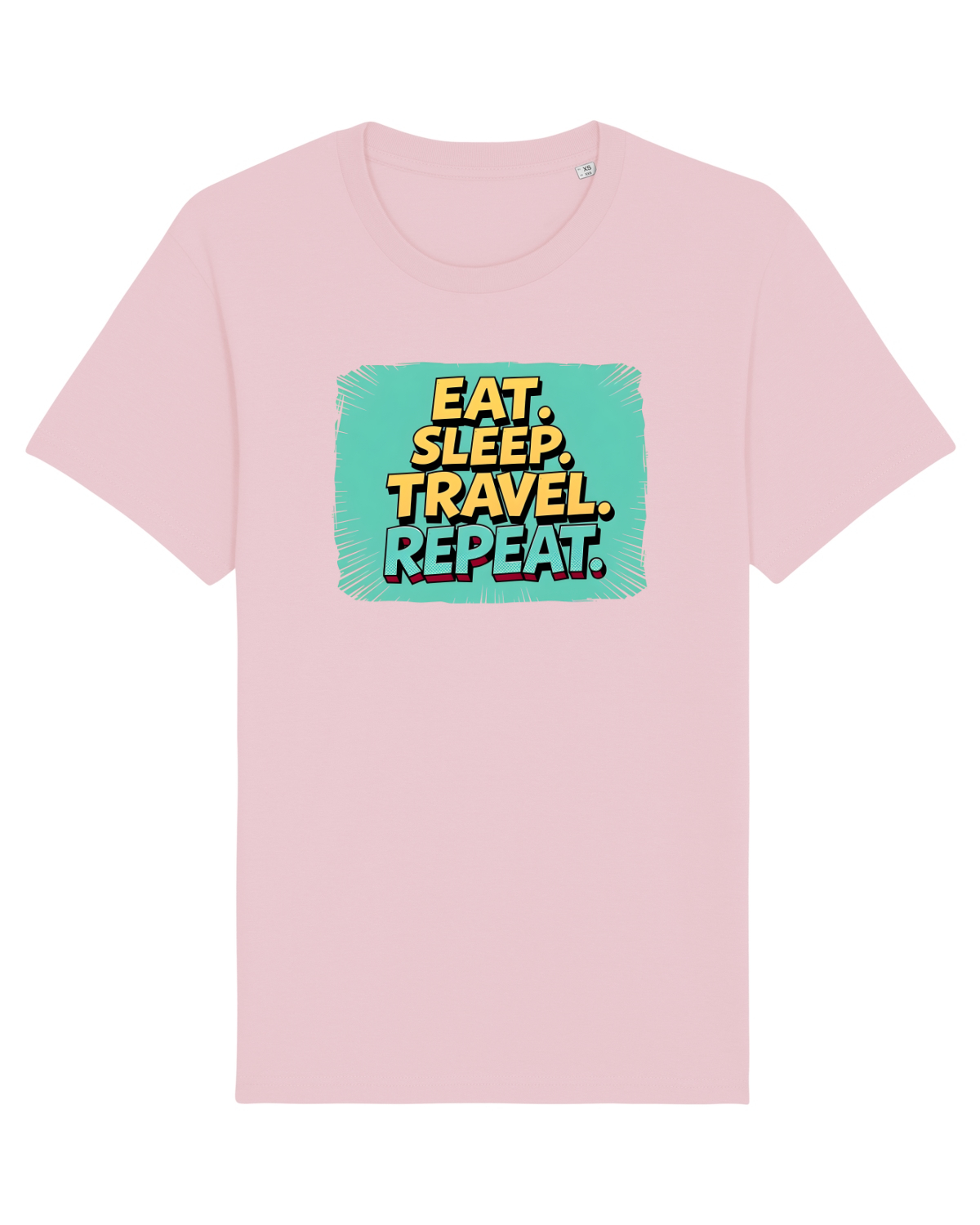 Tricou mânecă scurtă Unisex Rocker Cotton Pink
