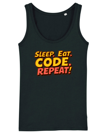 EAT SLEEP CODE REPEAT Black