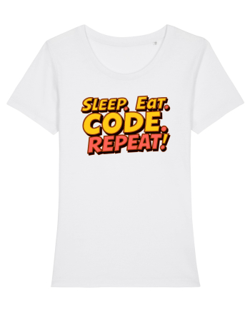 EAT SLEEP CODE REPEAT White