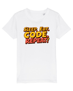 EAT SLEEP CODE REPEAT Tricou mânecă scurtă  Copii Mini Creator