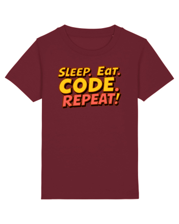 EAT SLEEP CODE REPEAT Burgundy