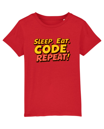 EAT SLEEP CODE REPEAT Red