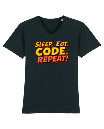 EAT SLEEP CODE REPEAT Black
