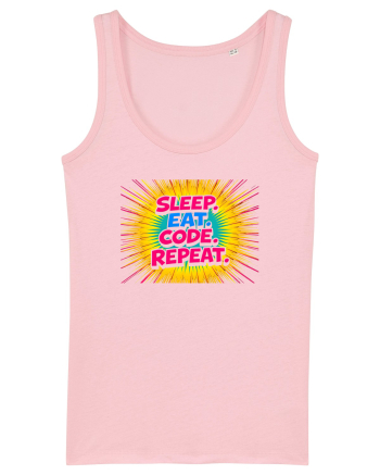 EAT SLEEP CODE REPEAT 2 Cotton Pink