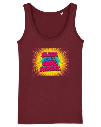 EAT SLEEP CODE REPEAT 2 Burgundy