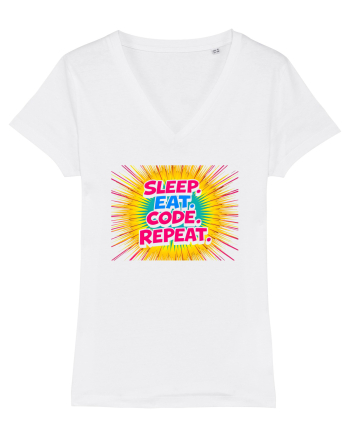 EAT SLEEP CODE REPEAT 2 White