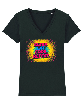 EAT SLEEP CODE REPEAT 2 Black