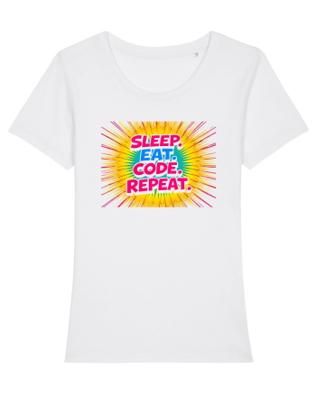 EAT SLEEP CODE REPEAT 2 White