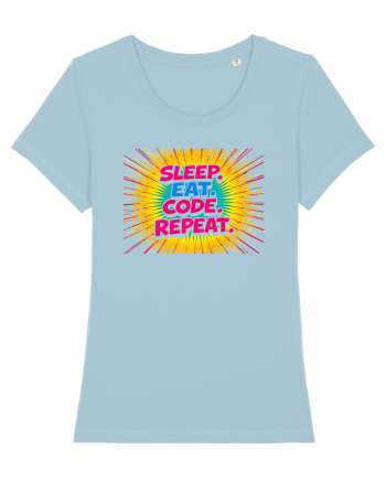 EAT SLEEP CODE REPEAT 2 Sky Blue