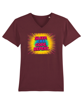 EAT SLEEP CODE REPEAT 2 Burgundy