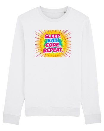 EAT SLEEP CODE REPEAT 2 White