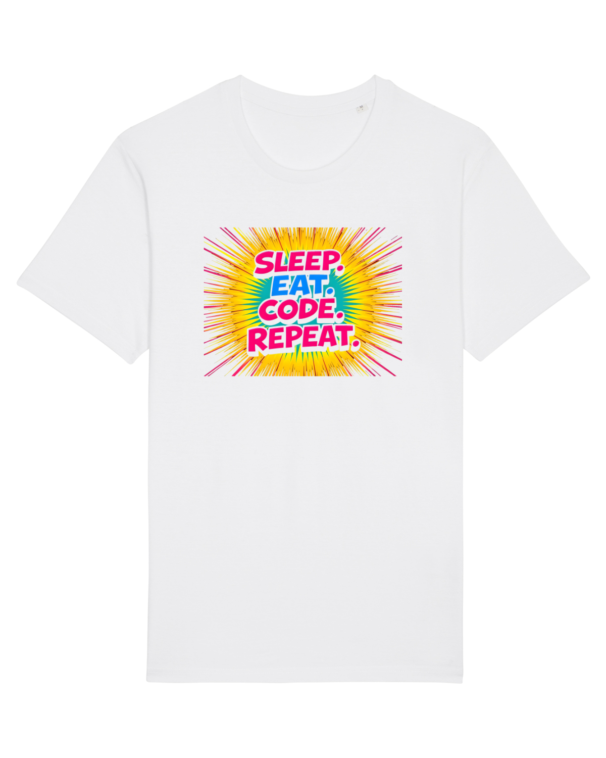 Tricou mânecă scurtă Unisex Rocker White