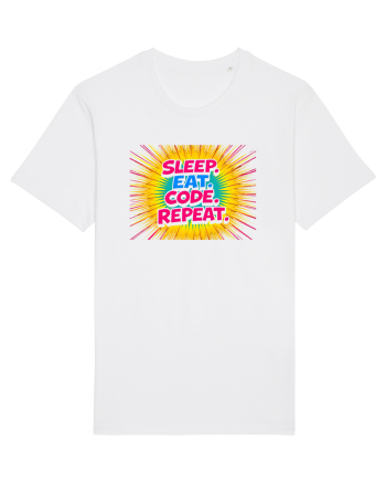 EAT SLEEP CODE REPEAT 2 White