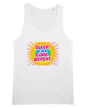 EAT SLEEP CODE REPEAT 2 White