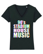 90's Stadium House Music Tricou mânecă scurtă guler V Damă Evoker